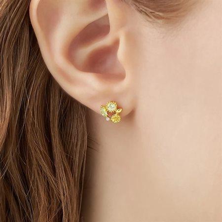 【送料無料】【ラッピング無料】カナルヨンドシー Canal 4℃ カナル4℃ 2025 MIMOSA Collection シルバー ピアス シトリン/ペリドットの画像