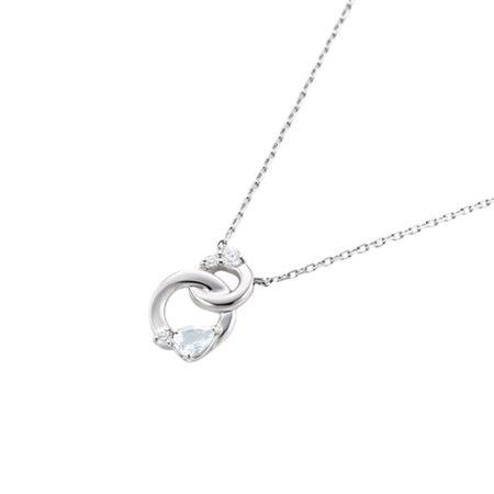 【送料無料】【ラッピング無料】カナルヨンドシー Canal 4℃ カナル4℃ 限定 3月誕生石 シルバー ネックレス アクアマリンの画像