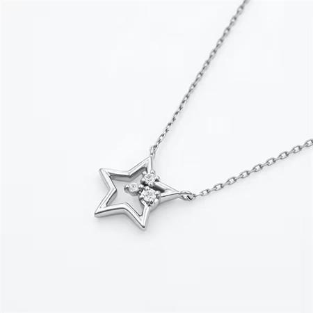 【送料無料】【ラッピング無料】カナルヨンドシー Canal 4℃ カナル4℃ Silver Diamond シルバー ネックレス ダイヤモンド/キュービックジルコニアの画像
