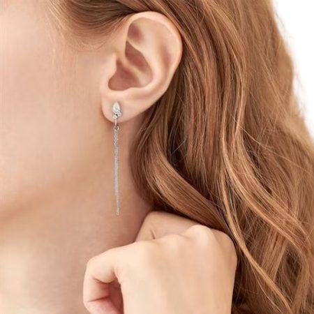 カナルヨンドシー Canal 4℃ カナル4℃ イヤリング Winter Collection シルバー キュービックジルコニア レディースの画像