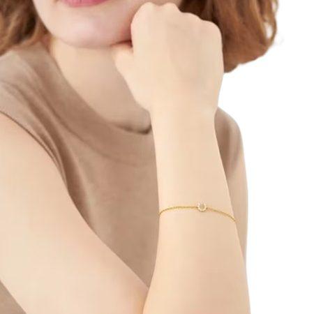カナルヨンドシー Canal 4℃ カナル4℃ ブレスレット シルバー 馬蹄 キュービックジルコニア レディースの画像