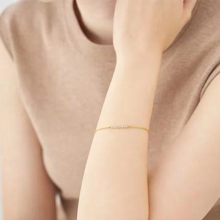 カナルヨンドシー Canal 4℃ カナル4℃ ブレスレット シルバー キュービックジルコニア レディースの画像