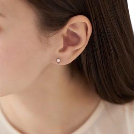 カナルヨンドシー Canal 4℃ カナル4℃ ピアス 片耳用 K10イエローゴールド 淡水パール ルビー レディース