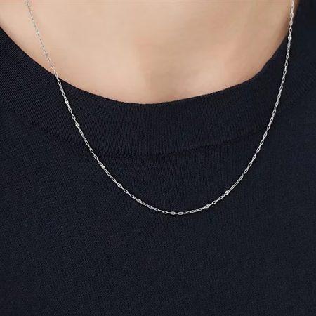 カナルヨンドシー Canal 4℃ カナル4℃ チェーンネックレス K10 ホワイトゴールド アズキ  レディースの画像