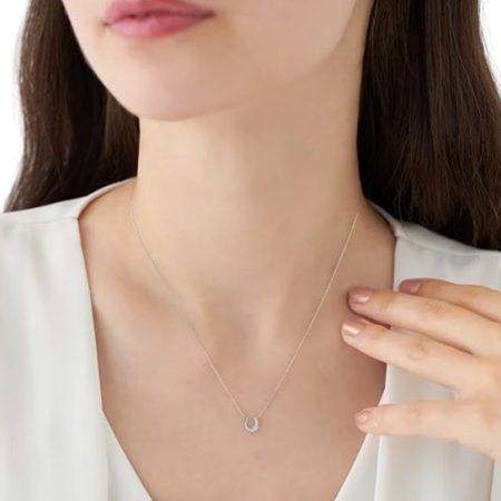 カナルヨンドシー Canal 4℃ カナル4℃ ネックレス K10 ホワイトゴールド 馬蹄 キュービックジルコニア レディース | CANAL 4℃ | 03