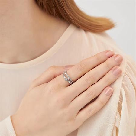 カナルヨンドシー Canal 4℃ カナル4℃ リングカフ シルバー  レディースの画像