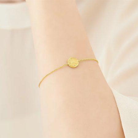 カナルヨンドシー Canal 4℃ カナル4℃ ブレスレット シルバー コイン Layered 重ね着け ホワイトトパーズ レディースの画像