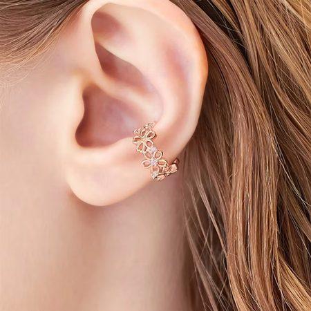 カナルヨンドシー Canal 4℃ カナル4℃ イヤーカフ シルバー 桜 フラワー SAKURA Collection シンセティックサファイア レディースの画像