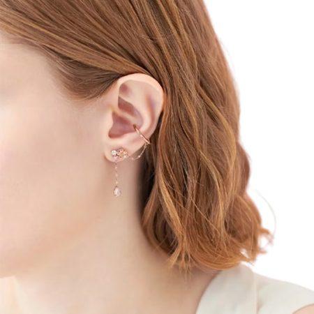 カナルヨンドシー Canal 4℃ カナル4℃ ピアスイヤーカフセット シルバー 桜 SAKURA Collection キュービックジルコニア レディースの画像