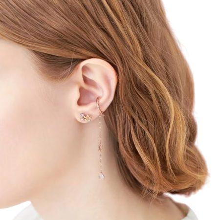 カナルヨンドシー Canal 4℃ カナル4℃ ピアスイヤーカフセット シルバー 桜 SAKURA Collection キュービックジルコニア レディースの画像