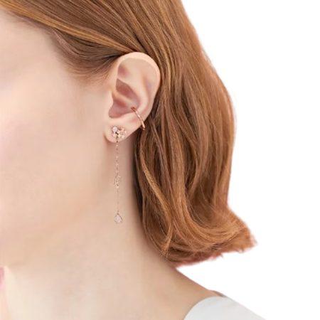 カナルヨンドシー Canal 4℃ カナル4℃ ピアスイヤーカフセット シルバー 桜 SAKURA Collection キュービックジルコニア レディースの画像