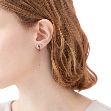 カナルヨンドシー Canal 4℃ カナル4℃ イヤリング シルバー 桜 フラワー SAKURA Collection キュービックジルコニア レディースの画像