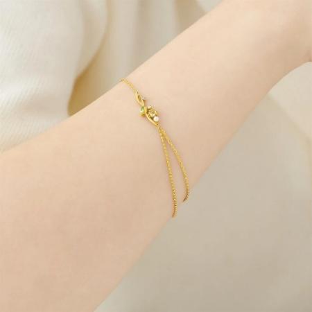 極美品】4℃ ブレスレット シルバー 925 K10 イルカ クローバー 音符 CANAL 4℃（カナルヨンドシー） カナル4℃ ブレスレット シルバー MIMOSA