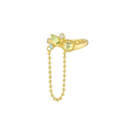 カナルヨンドシー Canal 4℃ カナル4℃ イヤーカフ シルバー MIMOSA Collection ミモザ フラワー クォーツ/ペリドット レディースの画像