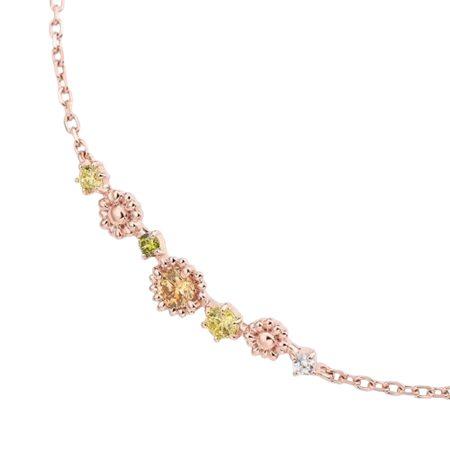 カナルヨンドシー Canal 4℃ カナル4℃ ブレスレット シルバー Spring Collection ガーベラ 春 カラーストーン キュービックジルコニア レディースの画像