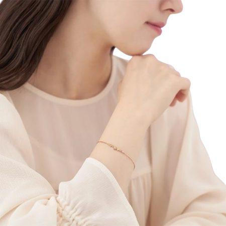カナルヨンドシー Canal 4℃ カナル4℃ ブレスレット シルバー Spring Collection ガーベラ 春 カラーストーン キュービックジルコニア レディースの画像