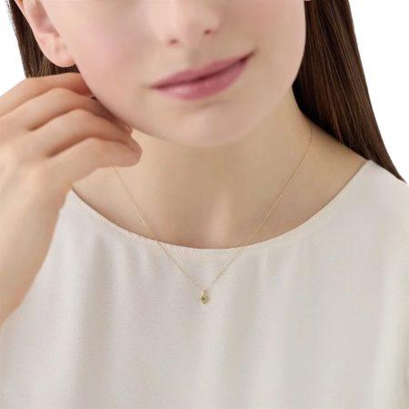 カナルヨンドシー Canal 4℃ カナル4℃ ネックレス イエローゴールド K7 5月誕生石 エメラルド エメラルド レディースの画像