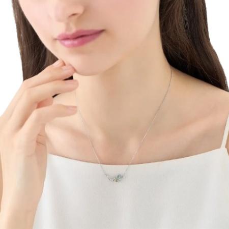 カナルヨンドシー Canal 4℃ カナル4℃ ネックレス シルバー アーリーサマーコレクション シンセティックスピネル レディースの画像