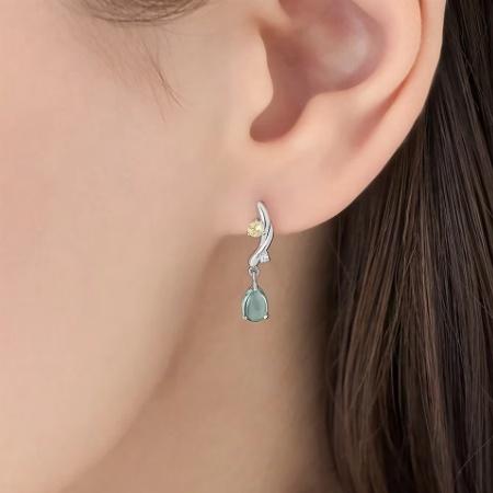 カナルヨンドシー Canal 4℃ カナル4℃ ピアス シルバー アーリーサマーコレクション シンセティックスピネル レディースの画像