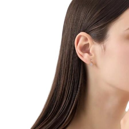 カナルヨンドシー Canal 4℃ カナル4℃ イヤリング シルバー EARFLOW パヴェ キュービックジルコニア レディースの画像