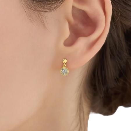 カナルヨンドシー Canal 4℃ カナル4℃ イヤリング シルバー EARFLOW パヴェ キュービックジルコニア レディースの画像