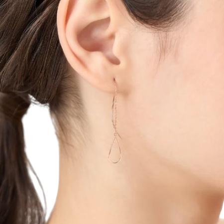 カナルヨンドシー Canal 4℃ カナル4℃ ピアス シルバー EARFLOW しずく 揺れる  レディースの画像