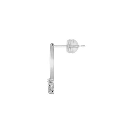 カナルヨンドシー Canal 4℃ カナル4℃ ピアス シルバー EARFLOW シンプル シンセティックモアサナイト レディースの画像