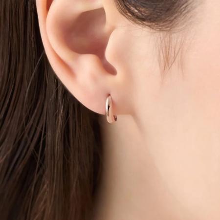 カナルヨンドシー Canal 4℃ カナル4℃ ピアス シルバー EARFLOW フープ シンプル 定番  レディースの画像