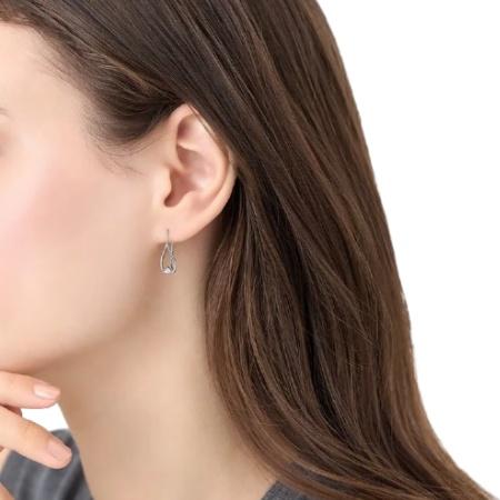 カナルヨンドシー Canal 4℃ カナル4℃ ピアス シルバー EARFLOW しずく フック キュービックジルコニア レディースの画像