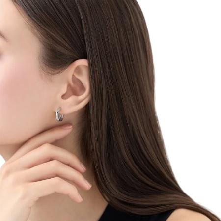 カナルヨンドシー Canal 4℃ カナル4℃ ピアス シルバー EARFLOW フープ シンプル 定番  レディースの画像