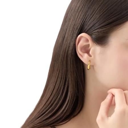 カナルヨンドシー Canal 4℃ カナル4℃ ピアス シルバー EARFLOW フープ シンプル 定番  レディースの画像