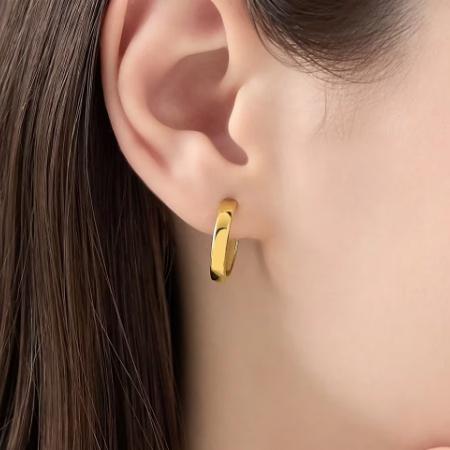カナルヨンドシー Canal 4℃ カナル4℃ ピアス シルバー EARFLOW フープ シンプル 定番  レディースの画像