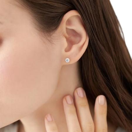 カナルヨンドシー Canal 4℃ カナル4℃ ピアス シルバー EARFLOW 一粒 シンプル 定番 キュービックジルコニア レディースの画像