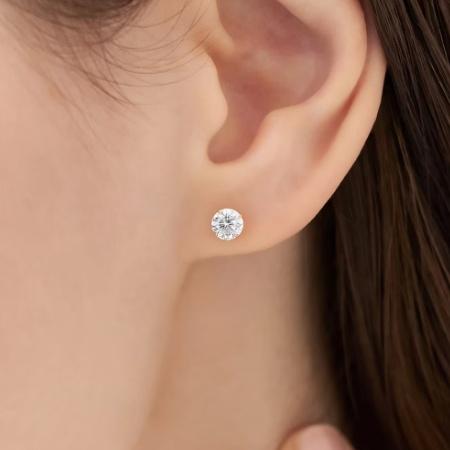 カナルヨンドシー Canal 4℃ カナル4℃ ピアス シルバー EARFLOW 一粒 シンプル 定番 キュービックジルコニア レディースの画像