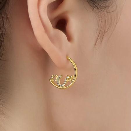 カナルヨンドシー Canal 4℃ カナル4℃ ピアス シルバー EARFLOW フープ 蝶 馬蹄 クローバー キュービックジルコニア レディースの画像