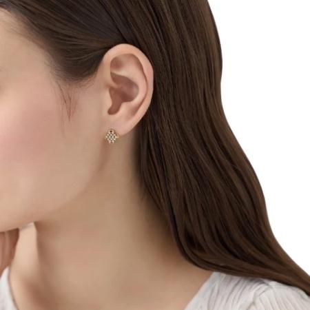カナルヨンドシー Canal 4℃ カナル4℃ ピアス シルバー EARFLOW フラワー キュービックジルコニア レディースの画像