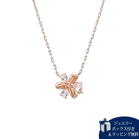 【送料無料】【ラッピング無料】ヨンドシー 4℃ K18ピンクゴールド ネックレス ローズクォーツ フェルスパー トパーズ ダイヤモンド