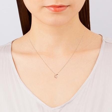 【送料無料】【ラッピング無料】ヨンドシー 4℃ K10ピンクゴールド ネックレス ダイヤモンドの画像