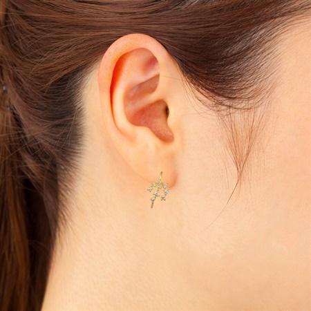 【送料無料】【ラッピング無料】ヨンドシー 4℃ ピアス K18イエローゴールド ピアス ダイヤモンドの画像