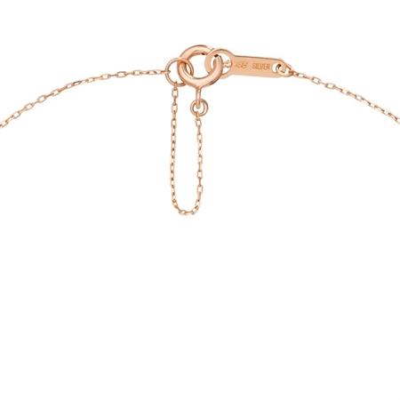 ヨンドシー 4℃ シルバー ネックレス ピンクゴールドコーティング 