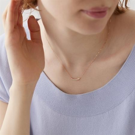 【送料無料】【ラッピング無料】ヨンドシー 4℃ EAU DOUCE４℃ K18イエローゴールド ネックレス ダイヤモンドの画像