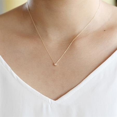 【送料無料】【ラッピング無料】ヨンドシー 4℃ EAU DOUCE４℃ 【6月誕生石】 K10イエローゴールド ネックレス ムーンストーン ダイヤモンドの画像