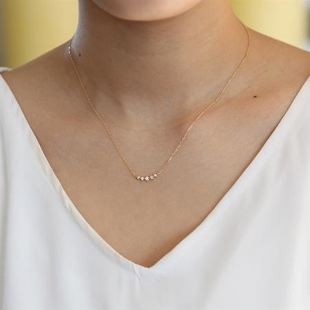 【送料無料】【ラッピング無料】ヨンドシー 4℃ EAU DOUCE４℃ K18イエローゴールド ネックレス ダイヤモンドの画像
