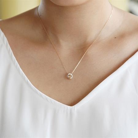 【送料無料】【ラッピング無料】ヨンドシー 4℃ EAU DOUCE４℃ K10イエローゴールド K10ホワイトゴールド ネックレス ダイヤモンドの画像