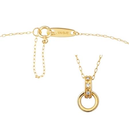 【送料無料】【ラッピング無料】ヨンドシー 4℃ EAU DOUCE４℃ K18イエローゴールド ネックレス ダイヤモンドの画像