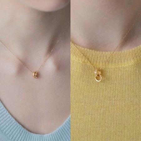 【送料無料】【ラッピング無料】ヨンドシー 4℃ EAU DOUCE４℃ K18イエローゴールド ネックレス ダイヤモンドの画像