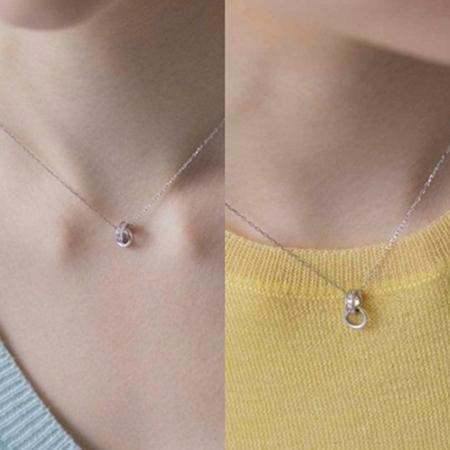 【送料無料】【ラッピング無料】ヨンドシー 4℃ EAU DOUCE４℃ プラチナ ネックレス ダイヤモンドの画像
