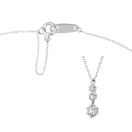 【送料無料】【ラッピング無料】ヨンドシー 4℃ EAU DOUCE４℃ プラチナ ネックレス ダイヤモンドの画像