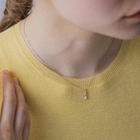 【送料無料】【ラッピング無料】ヨンドシー 4℃ EAU DOUCE４℃ プラチナ ネックレス ダイヤモンドの画像