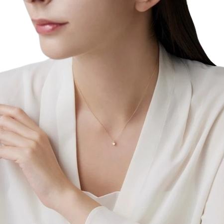 【送料無料】【ラッピング無料】ヨンドシー 4℃ K18イエローゴールド ネックレス ダイヤモンドの画像